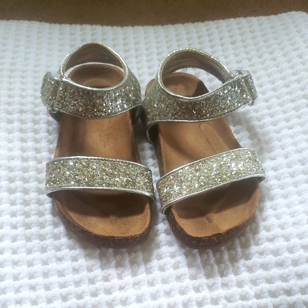 J CREW Crewcuts Silver Sparkle Sandals